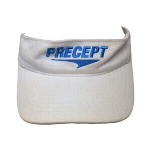 Precept Golf Strapback Sun Visor Cap White One Size Adjustable Embroidered